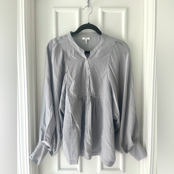 Joie Silk Peasant Balloon Sleeve Blouse - Picture 2 of 5